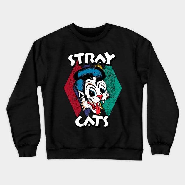 stray cats Crewneck Sweatshirt by Brunocoffee.id